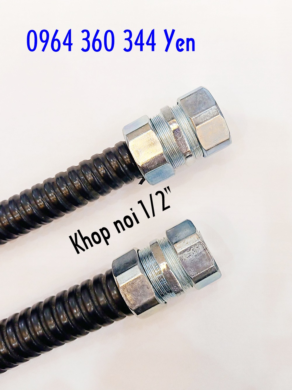 Khớp nối thẳng ống ruột gà lõi thép kín nước phi 1/2 giá tốt