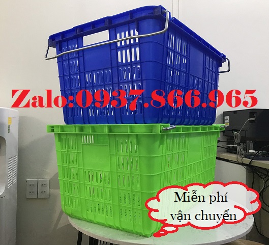 Đơn vị sản xuất sọt quai sắt, rổ nhựa có quai sắt 2 b&ecircn