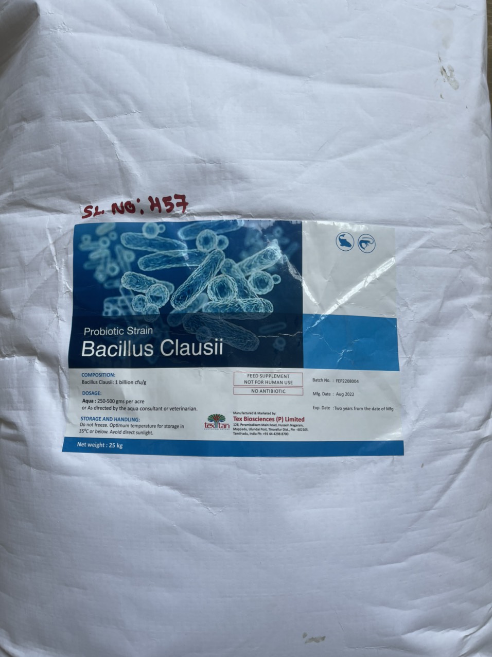 BACILLUS CLAUSII vi sinh đơn d&ograveng vi sinh nguy&ecircn liệu 