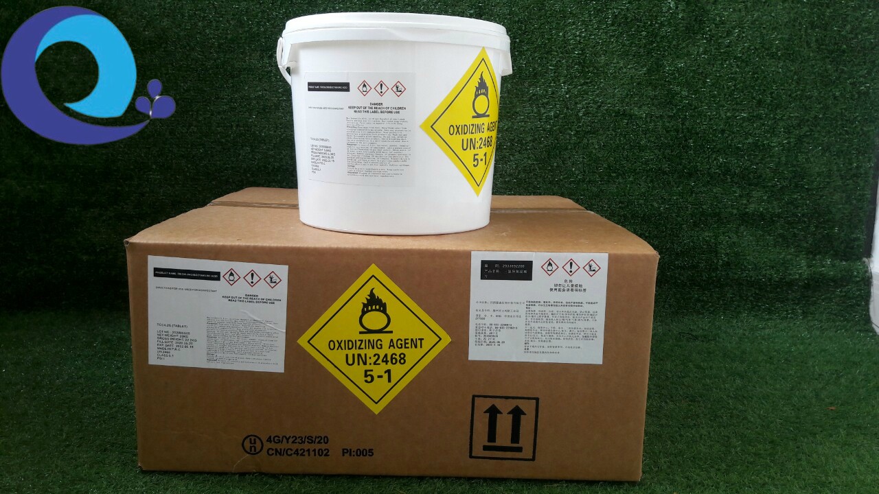 TCCA 90% dạng bột TCCA vi&ecircn Trung Quốc 25kg/th&ugraveng