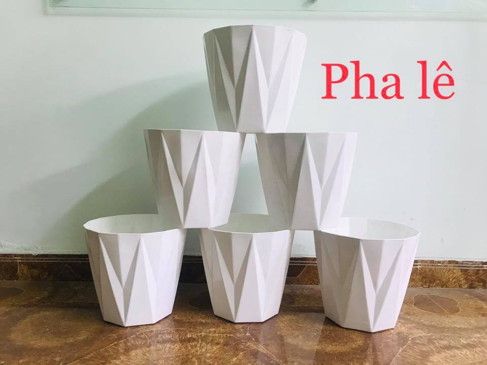 Chậu hoa nhựa Ống trúc - chuận hoa nhựa Việt Nhật