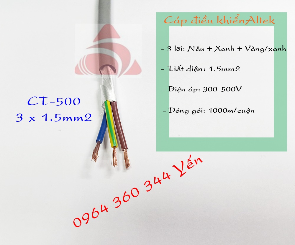 Cáp điều khiển 3 lõi chống nhiễu Altek Kabel