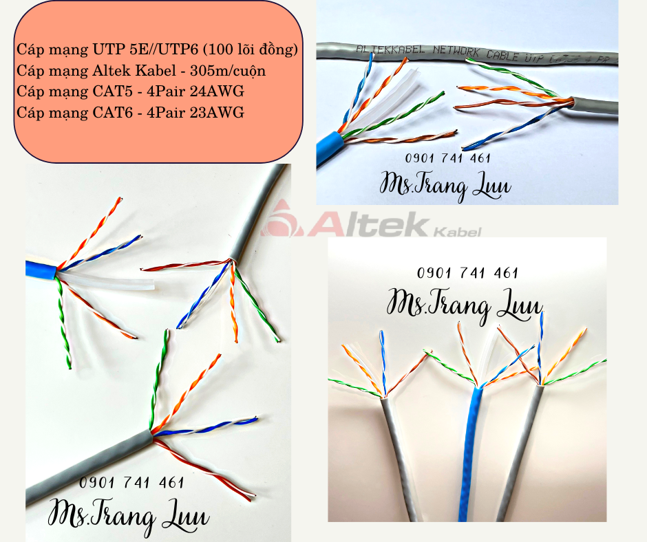 Cáp mạng Altek Kabel chính hãng giá thương mại