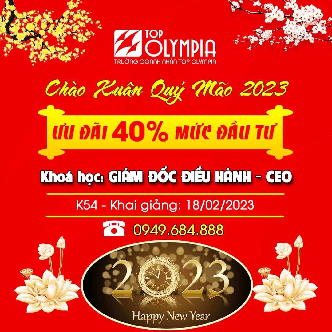 Khoá học CEO, CFO ưu đãi 40% tại Top Olympia