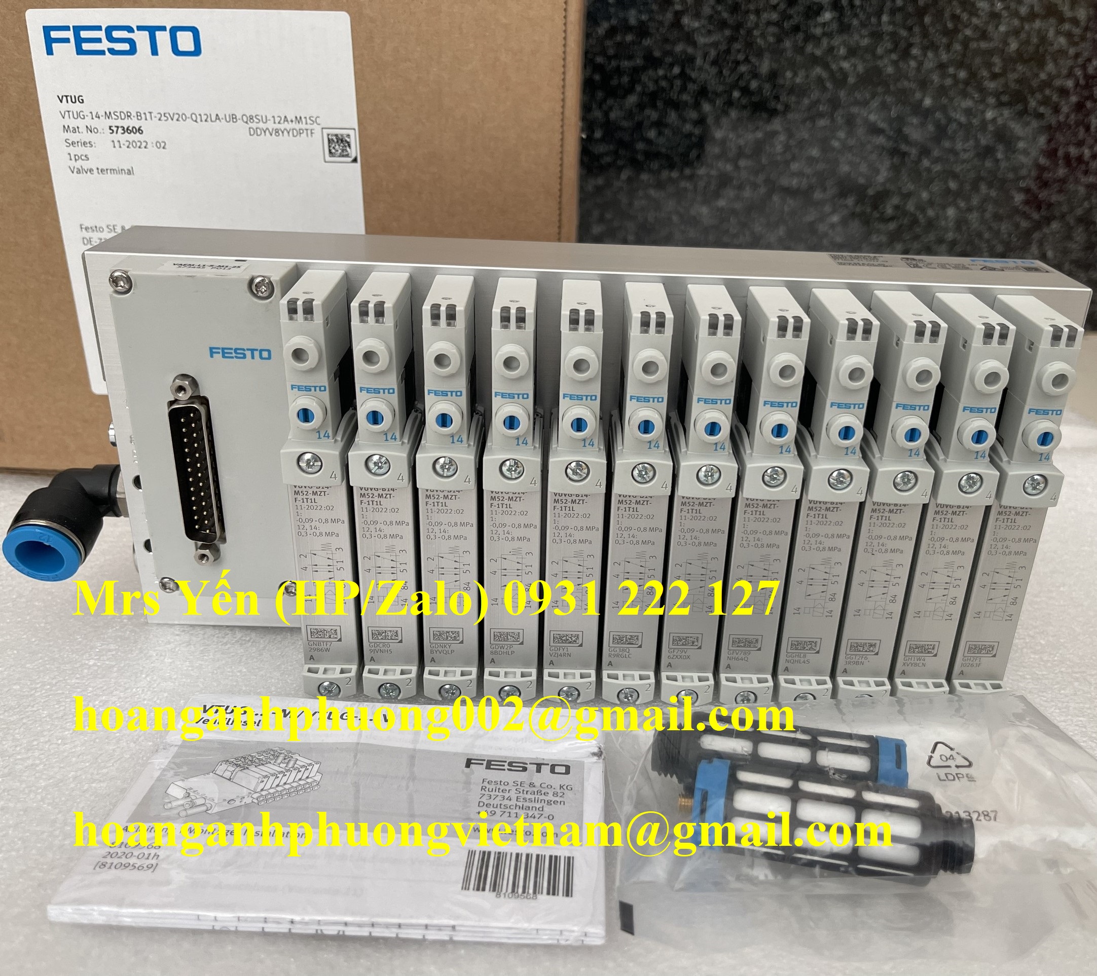 VUTG-14-MSDR-B1T-25V20-Q12LA-UB-Q8SU-12A+M1SC  Bộ van điện từ Festo
