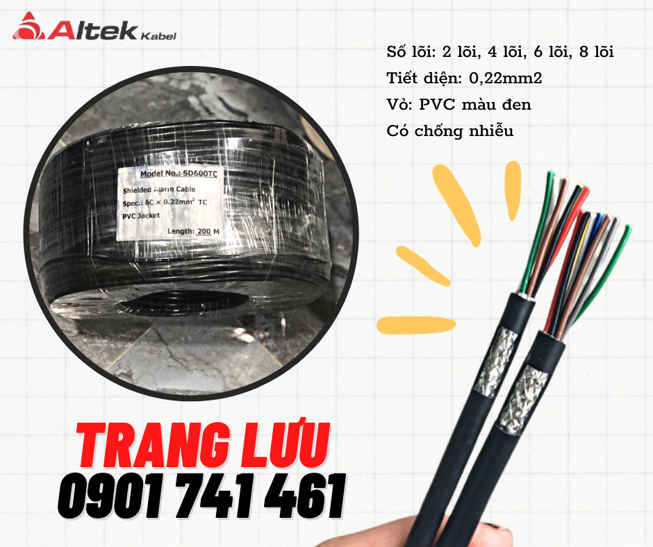 Cáp tín hiệu chống nhiễu Altek Kabel 0.22mm2