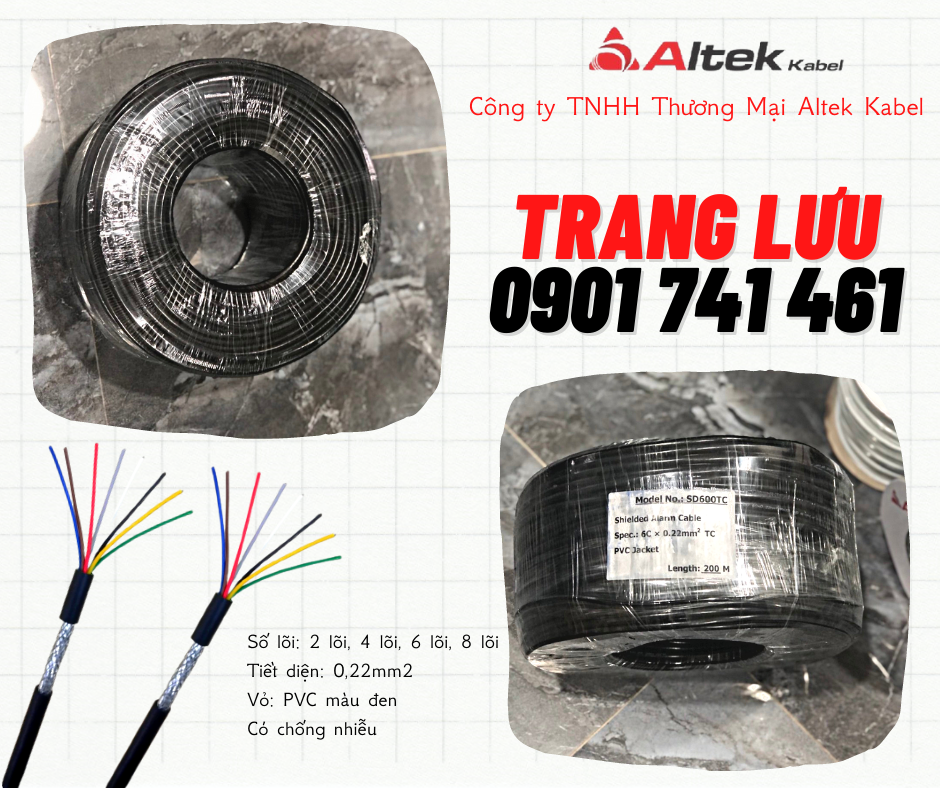 Cáp tín hiệu chống nhiễu Altek Kabel 0.22mm2