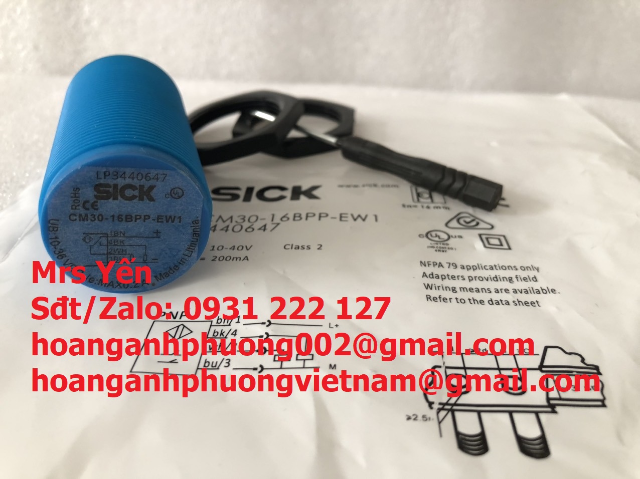 CM30-16BPP-EW1 (3440647) CẢM BIẾN TIỆM CẬN SICK  BH 12 THÁNG