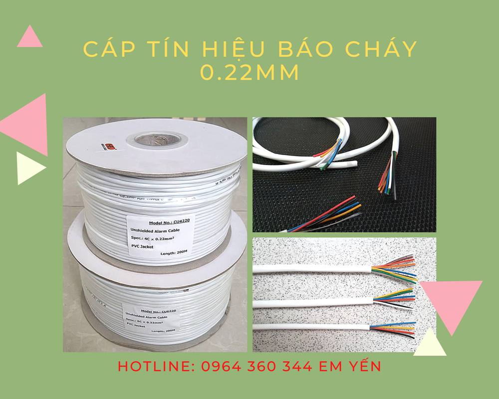 Cáp tín hiệu bọc lưới đồng mạ bạc chống nhiễu 24awg 0.22mm