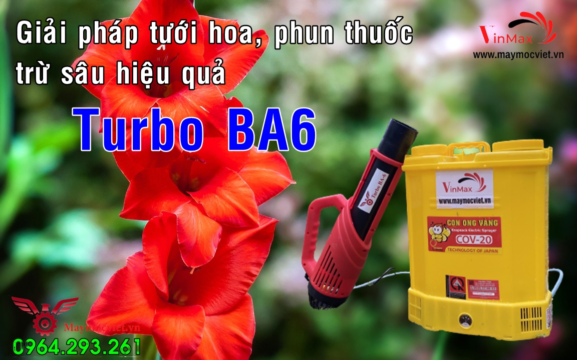 Máy phun thuốc phòng trừ sâu bệnh cho hoa lây ơn đón Tết