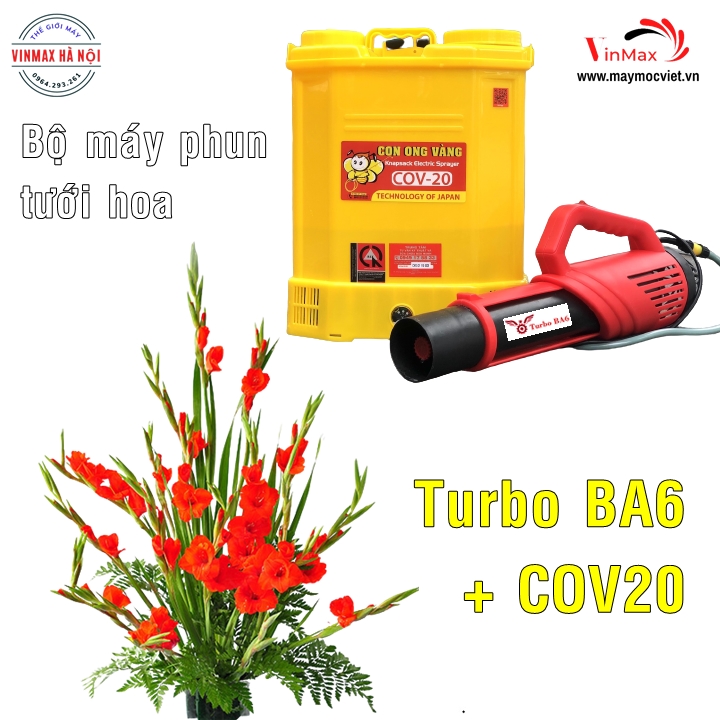 Máy phun thuốc phòng trừ sâu bệnh cho hoa lây ơn đón Tết