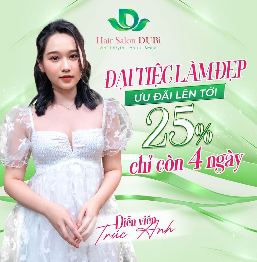 ƯU ĐÃI 25% CHỈ CÒN 4 NGÀY TẠI HAIR SALON DUBI 