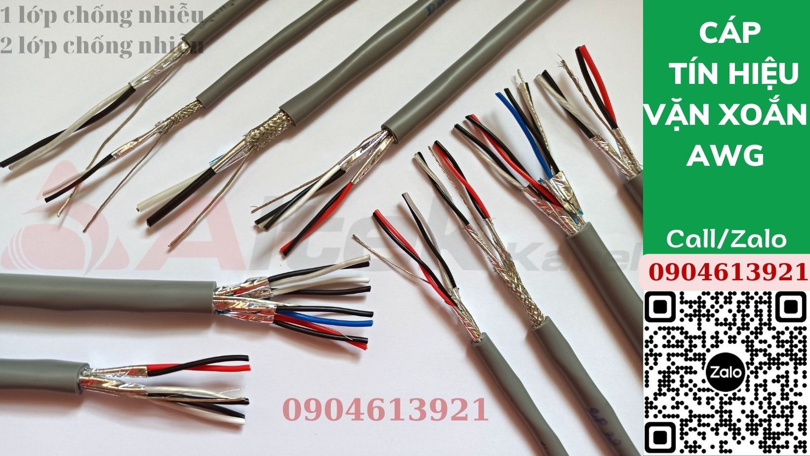 Phân phối cáp tín hiệu vặn xoắn chống nhiễu AWG 