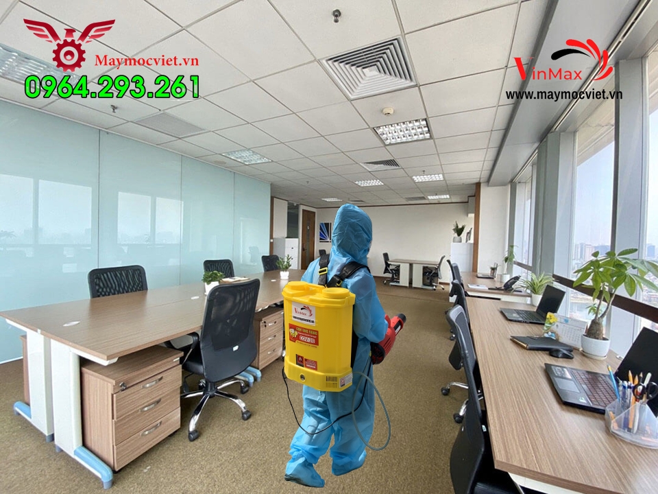 [Giảm kịch sàn] Bộ máy phun khử khuẩn Turbo BA6 gắn bình COV20