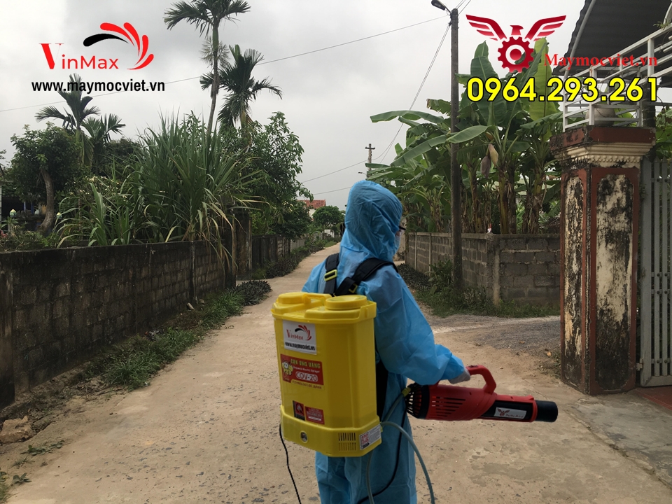 [Giảm kịch sàn] Bộ máy phun khử khuẩn Turbo BA6 gắn bình COV20