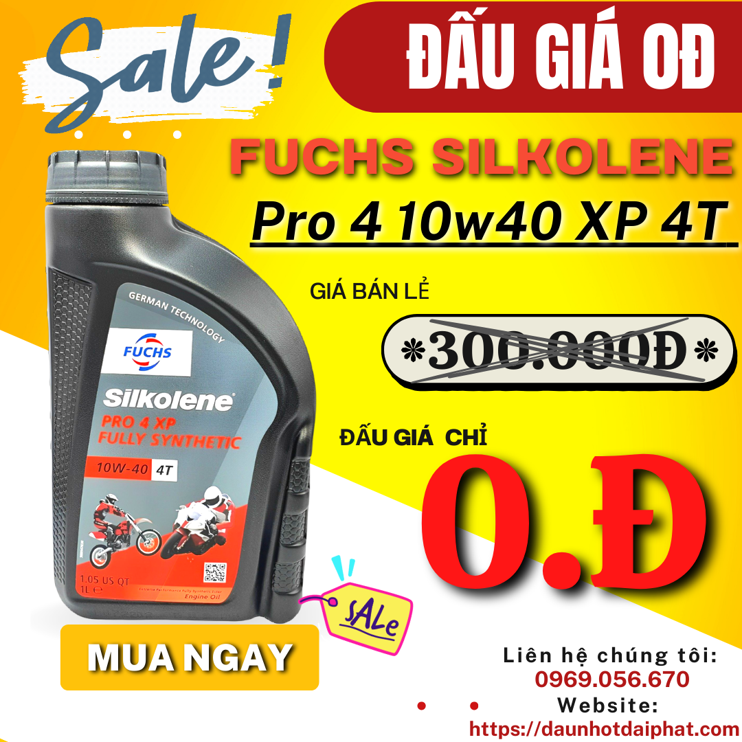 PHIÊN ĐẤU GIÁ NHỚT XE MÁY GIÁ CHỈ TỪ 0Đ  