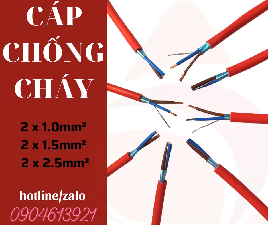 Cáp chống cháy chính hãng 2x1.0 giá tốt toàn quốc 