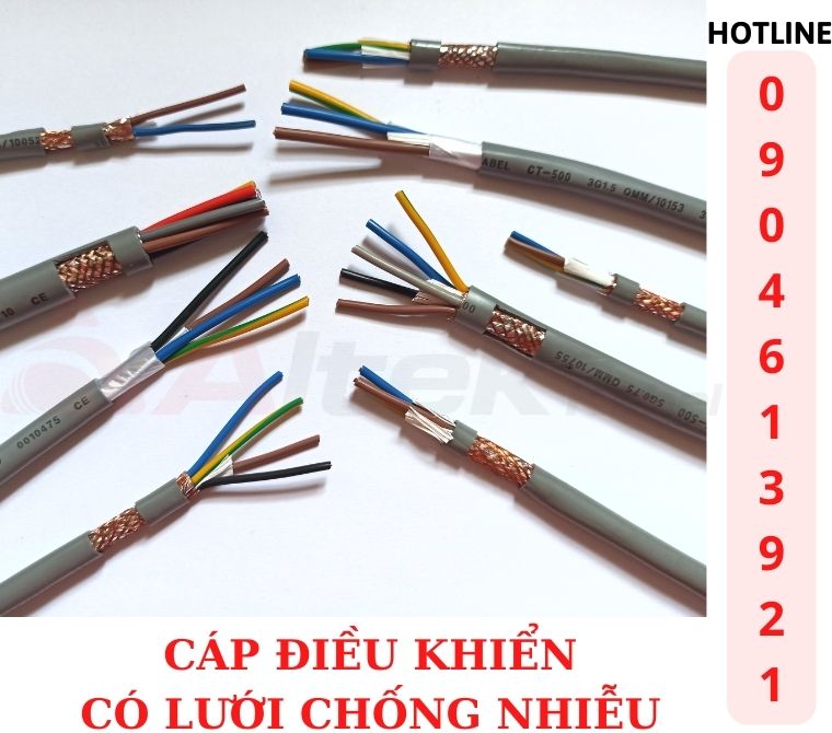 Cáp điều khiển 6 lõi có lưới chống nhiễu 