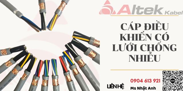 Cáp điều khiển 6 lõi có lưới chống nhiễu 