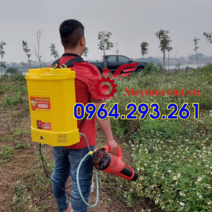 Máy phun thuốc Turbo BA6 trị bệnh lở cổ rễ cho cây trồng