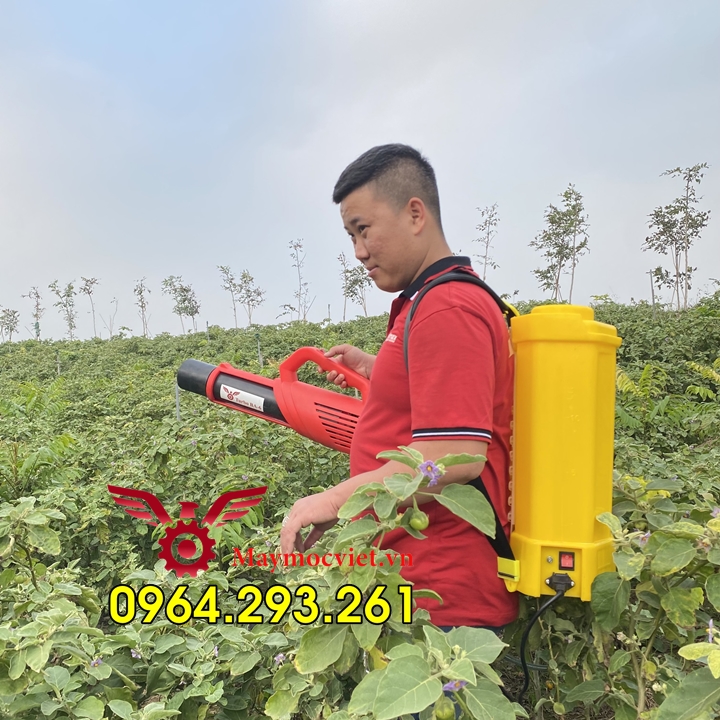 Máy phun thuốc Turbo BA6 trị bệnh lở cổ rễ cho cây trồng