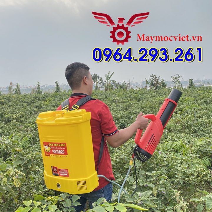 Máy phun thuốc Turbo BA6 trị bệnh lở cổ rễ cho cây trồng