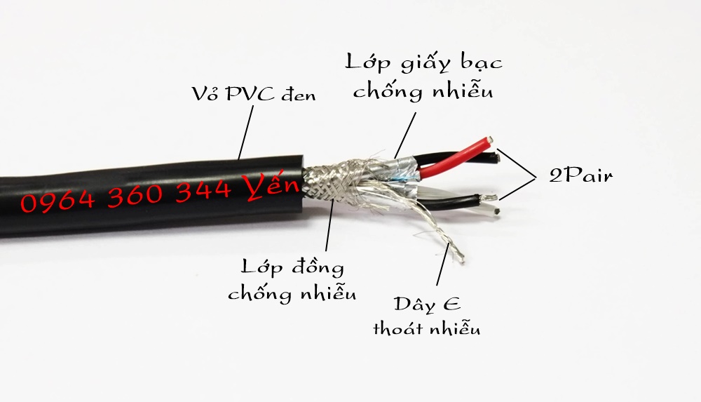 Cáp tín hiệu chống nhiễu RS485 tiêu chuẩn Đức