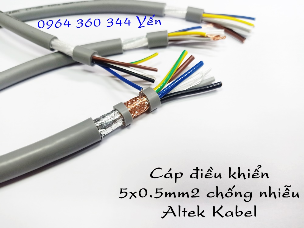Dây cáp tín hiệu, điều khiển 5 lõi phân màu Altek Kabel