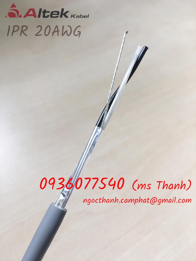 1P20AWG - Cáp tín hiệu Altek Kabel - cáp xoắn đôi AWG (Al Foil)