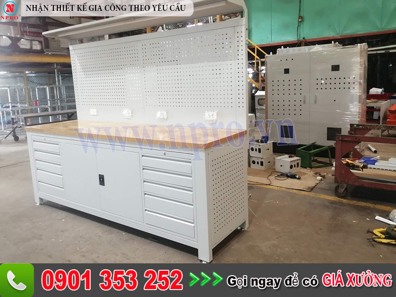 Bàn cơ khí thao tác nguội giá xưởng NPRO