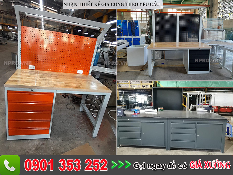 Bàn cơ khí thao tác nguội giá xưởng NPRO