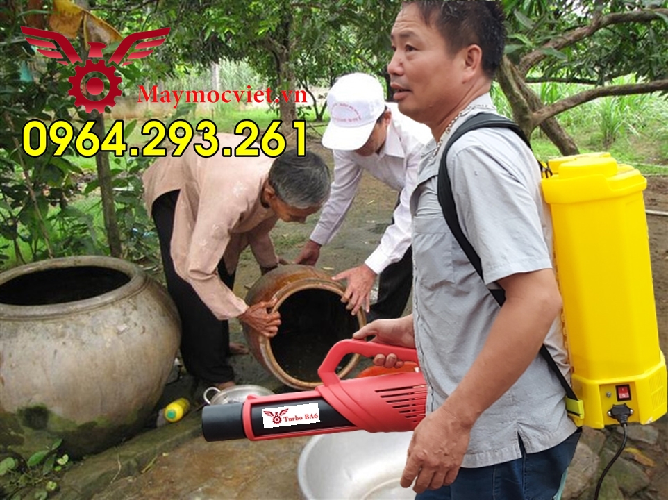 [Mua 1 tặng 1] Máy phun thuốc muỗi Turbo BA6 gắn bình xịt điện 12V