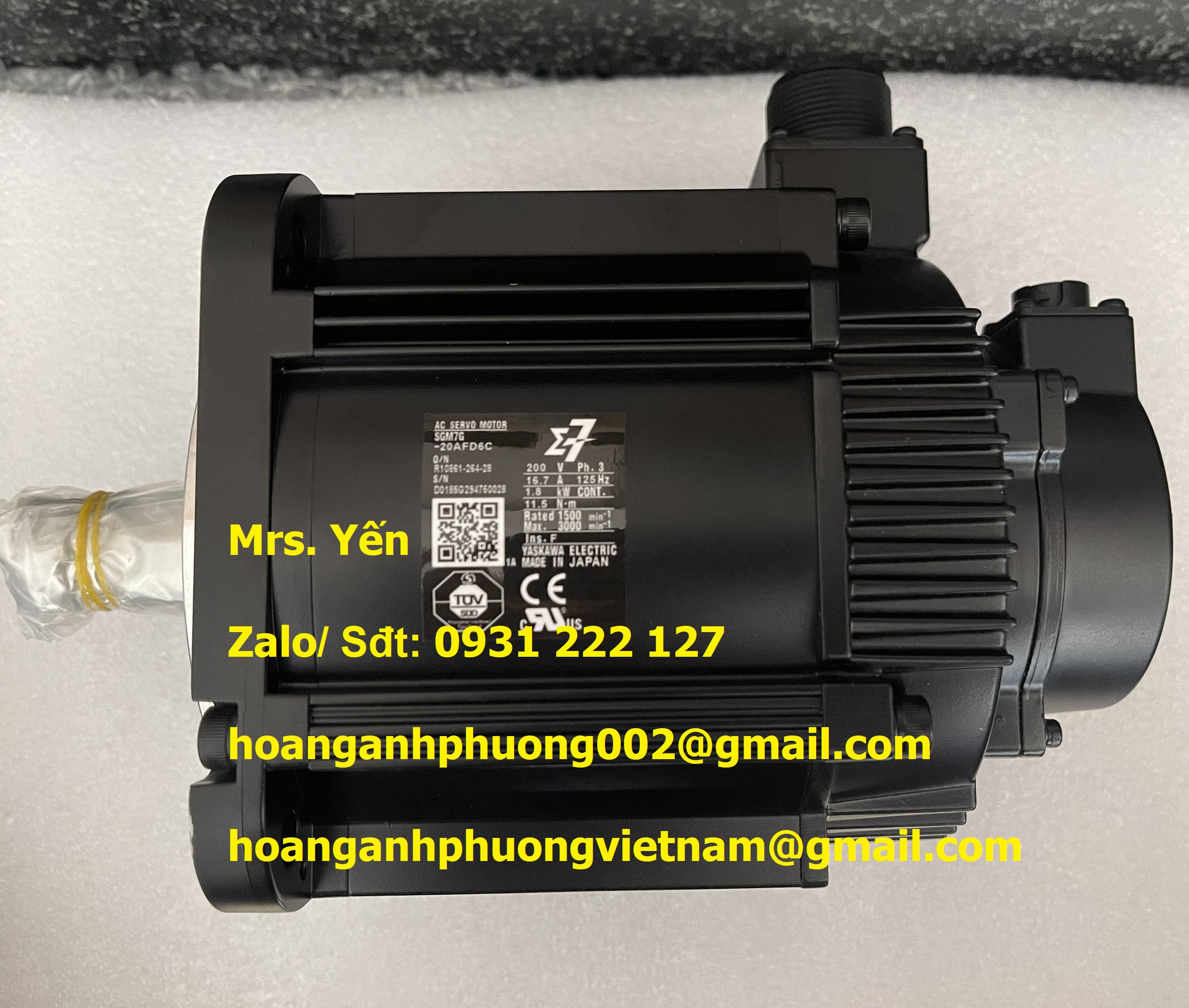 SGM7G-20AFD6C ĐỘNG CƠ YASKAWA NHẬP KHẨU MỚI CHÍNH HÃNG 100%