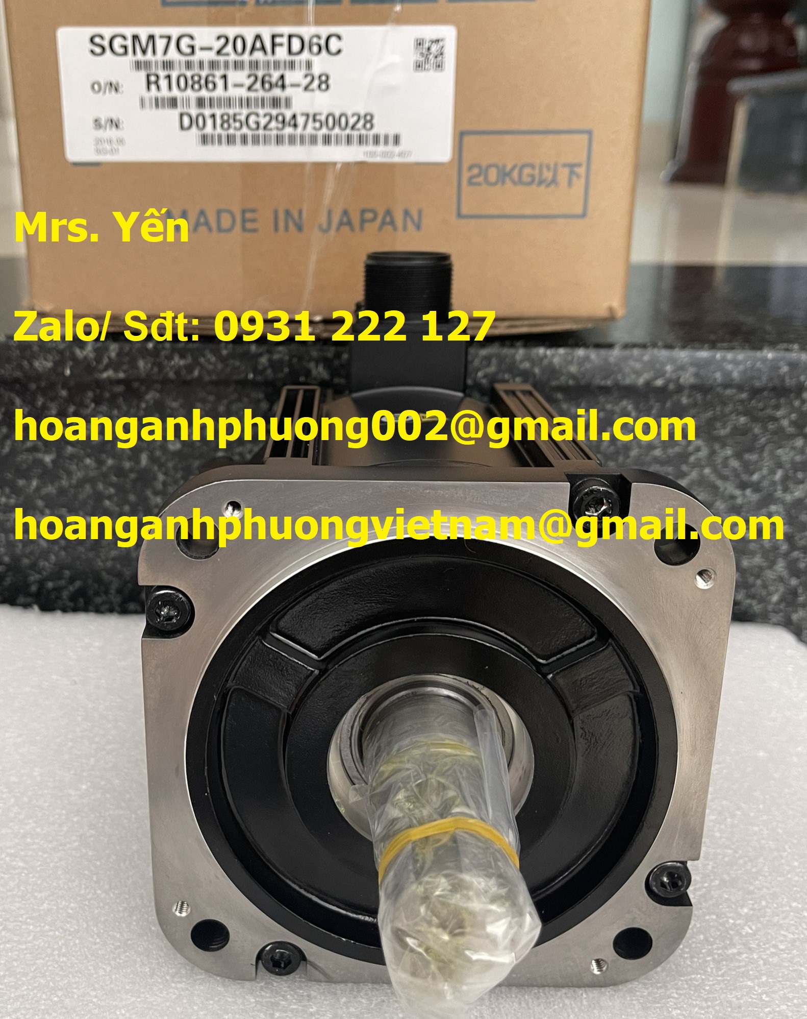 SGM7G-20AFD6C ĐỘNG CƠ YASKAWA NHẬP KHẨU MỚI CHÍNH HÃNG 100%