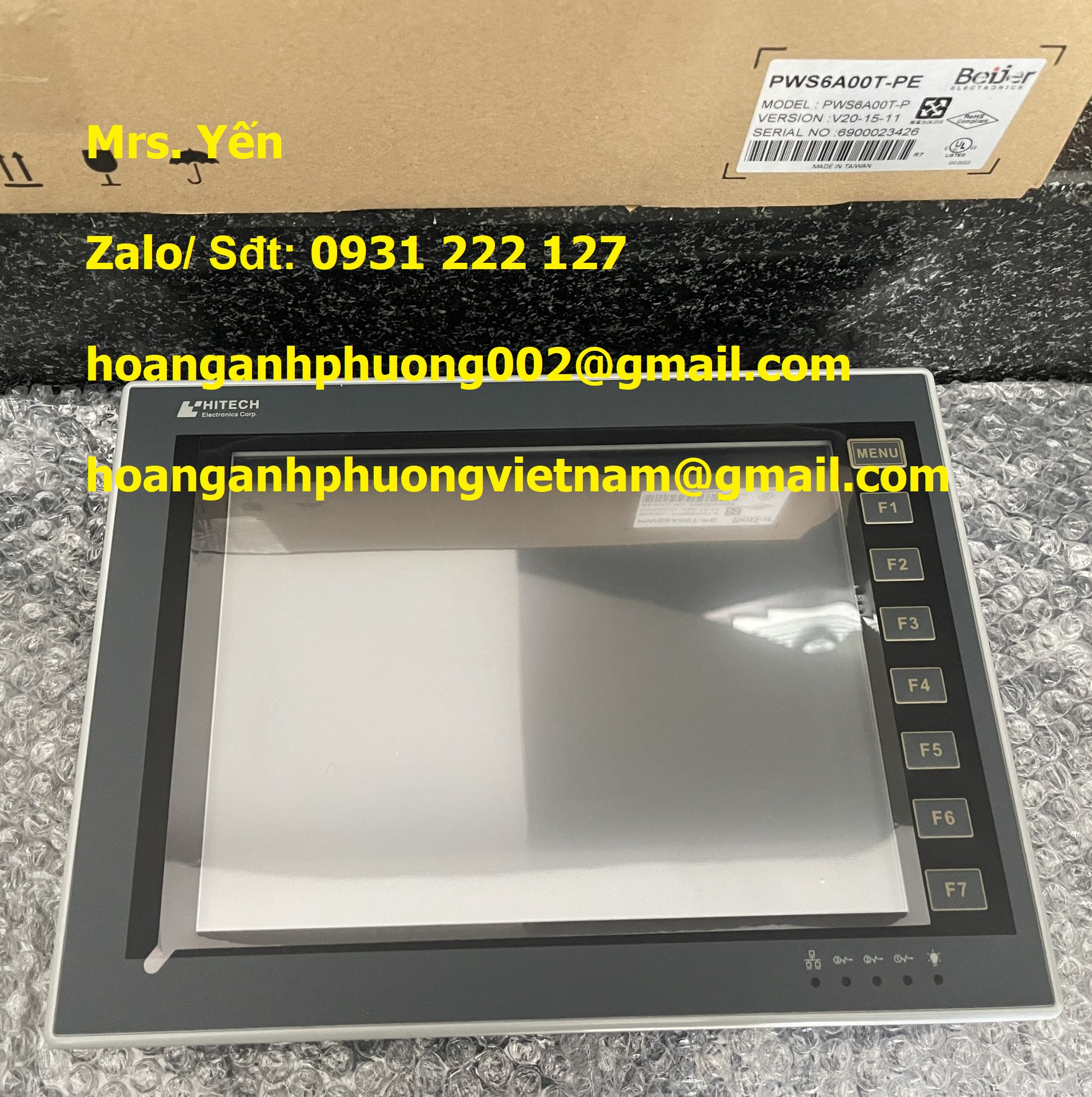 PWS6A00T-P Màn hình cảm ứng Hitech Taiwan  Hoàng Anh Phương