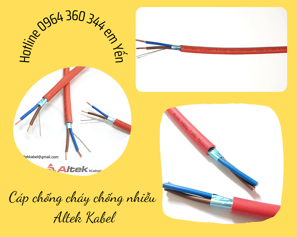 Cáp tín hiệu chống cháy chống nhiễu Altek Kabel 2 lõi vặn xoắn