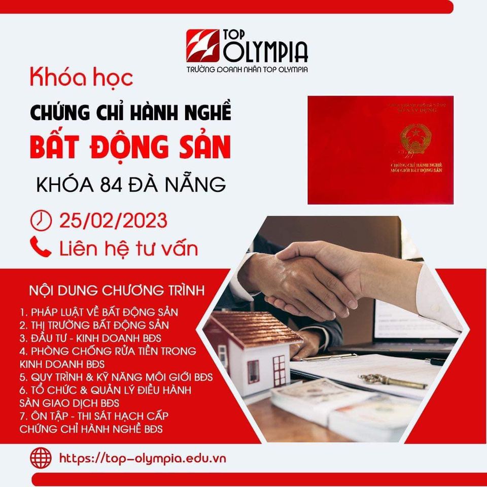 Khoá học BĐS K84 tại Top Olympia Đà Nẵng