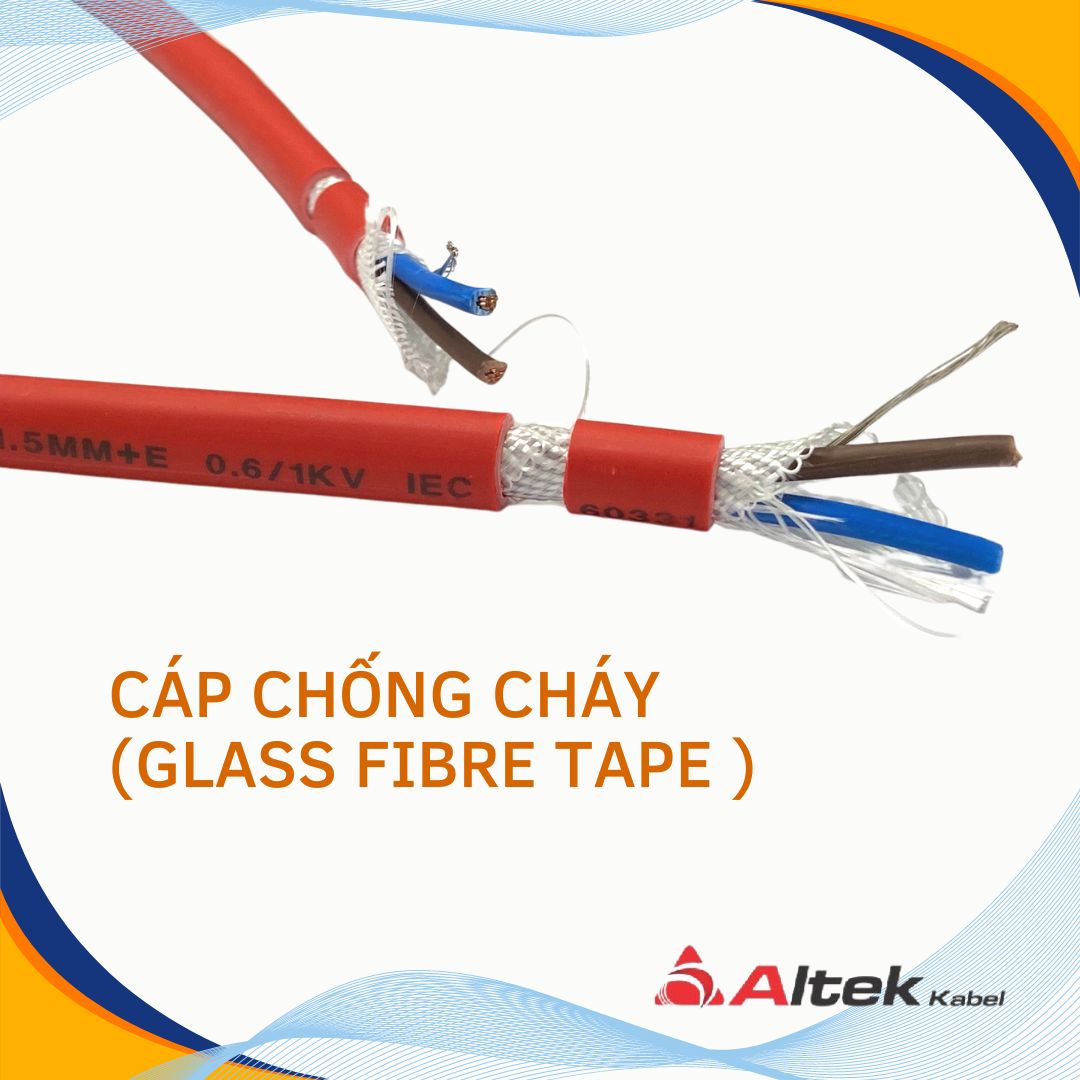 Cáp chống cháy ALTEK KABEL 2 lõi có lớp amiang chịu nhiệt