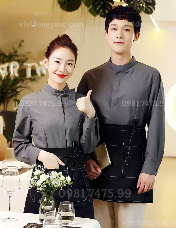 Xưởng may đồng phục nhân viên phục vụ bàn thời trang, giá rẻ