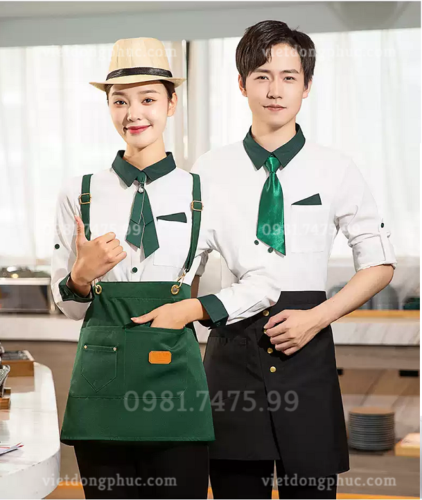 Xưởng may đồng phục nhân viên phục vụ bàn thời trang, giá rẻ