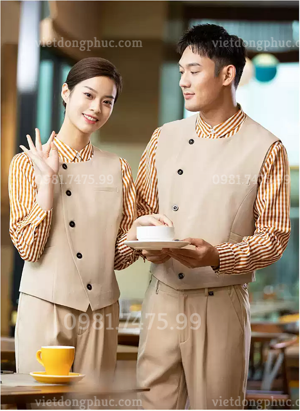 Xưởng may đồng phục nhân viên phục vụ bàn thời trang, giá rẻ