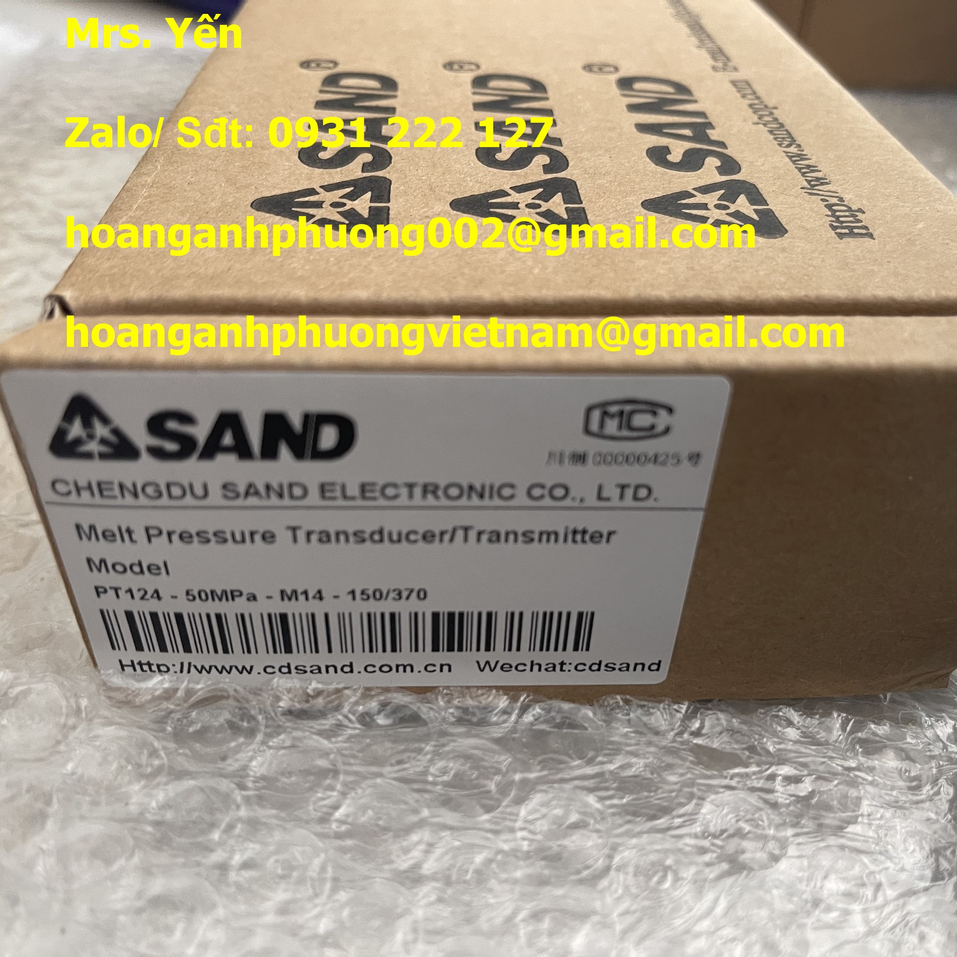 Chuyên nhập khẩu SAND giá tốt  PT124-50MPa-M14-150/370