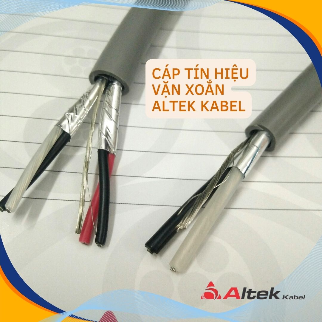 Cáp tín hiệu vặn xoắn ALTEK KABEL 1P/2P/3P/4P điện áp 500 volt