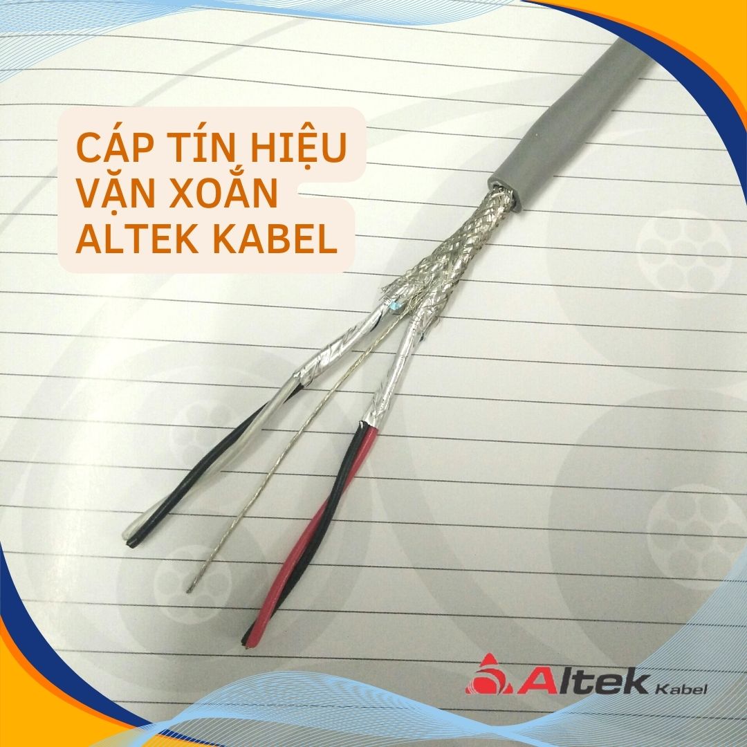 Cáp tín hiệu vặn xoắn ALTEK KABEL 1P/2P/3P/4P điện áp 500 volt