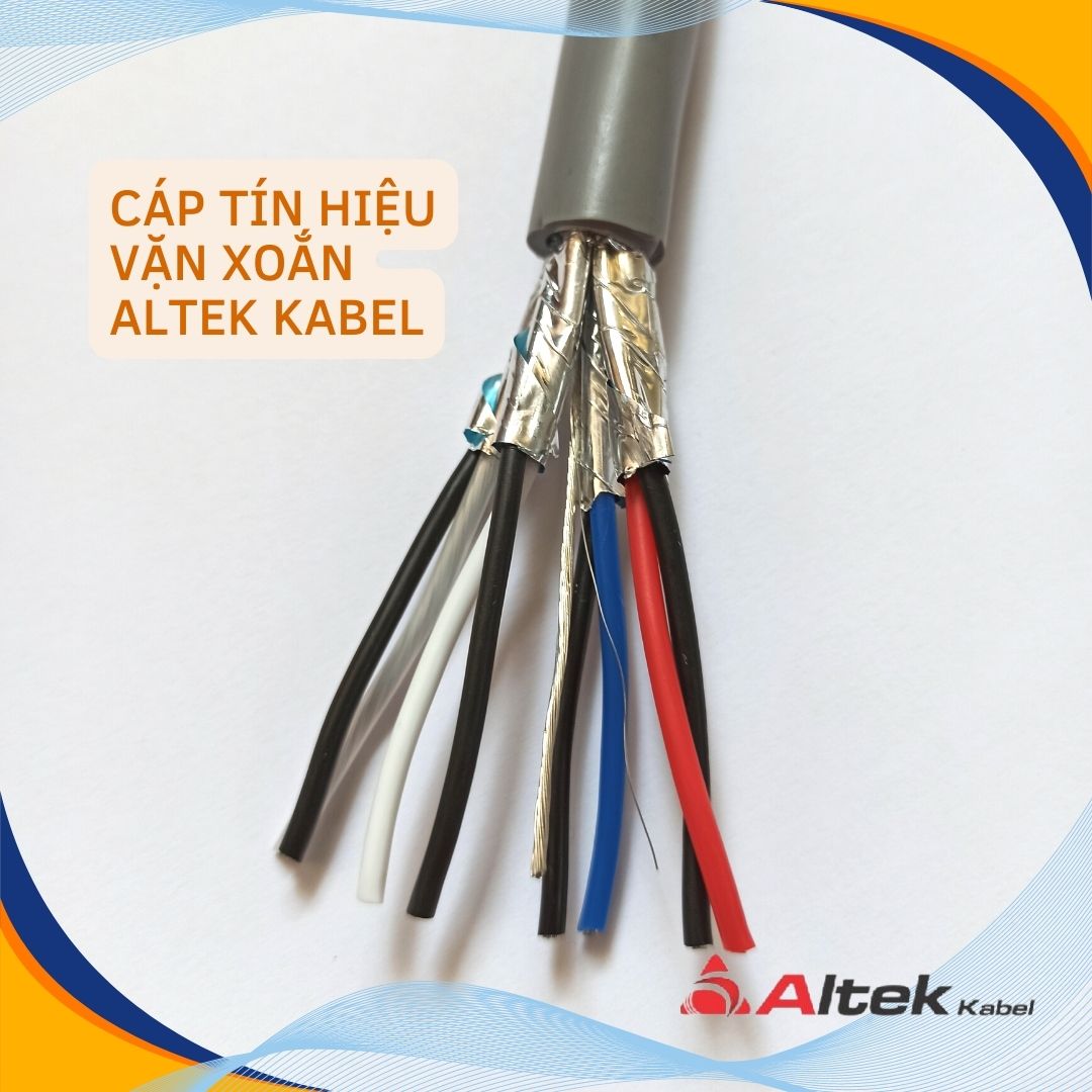 Cáp tín hiệu vặn xoắn ALTEK KABEL 1P/2P/3P/4P điện áp 500 volt