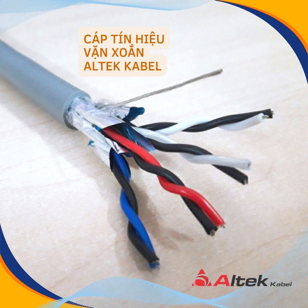 Cáp tín hiệu vặn xoắn ALTEK KABEL 1P/2P/3P/4P điện áp 500 volt