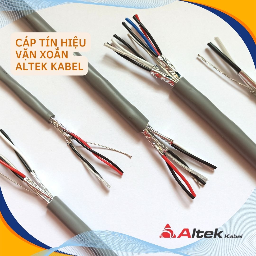 Cáp tín hiệu vặn xoắn ALTEK KABEL 1P/2P/3P/4P điện áp 500 volt