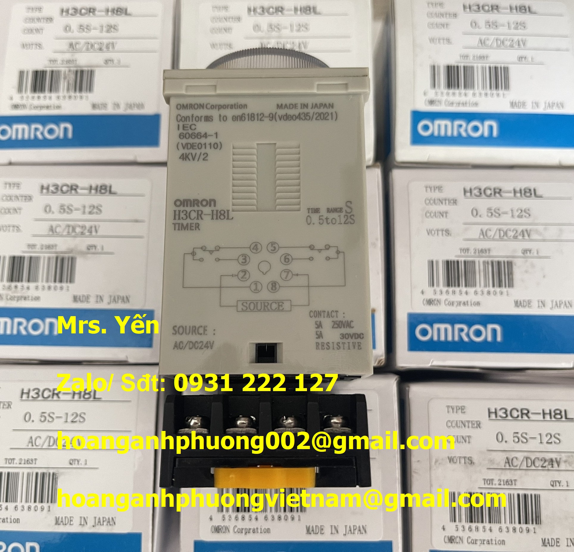 H3CR-H8L 24V AC/DC  TIMER OMRON  HOÀNG ANH PHƯƠNG