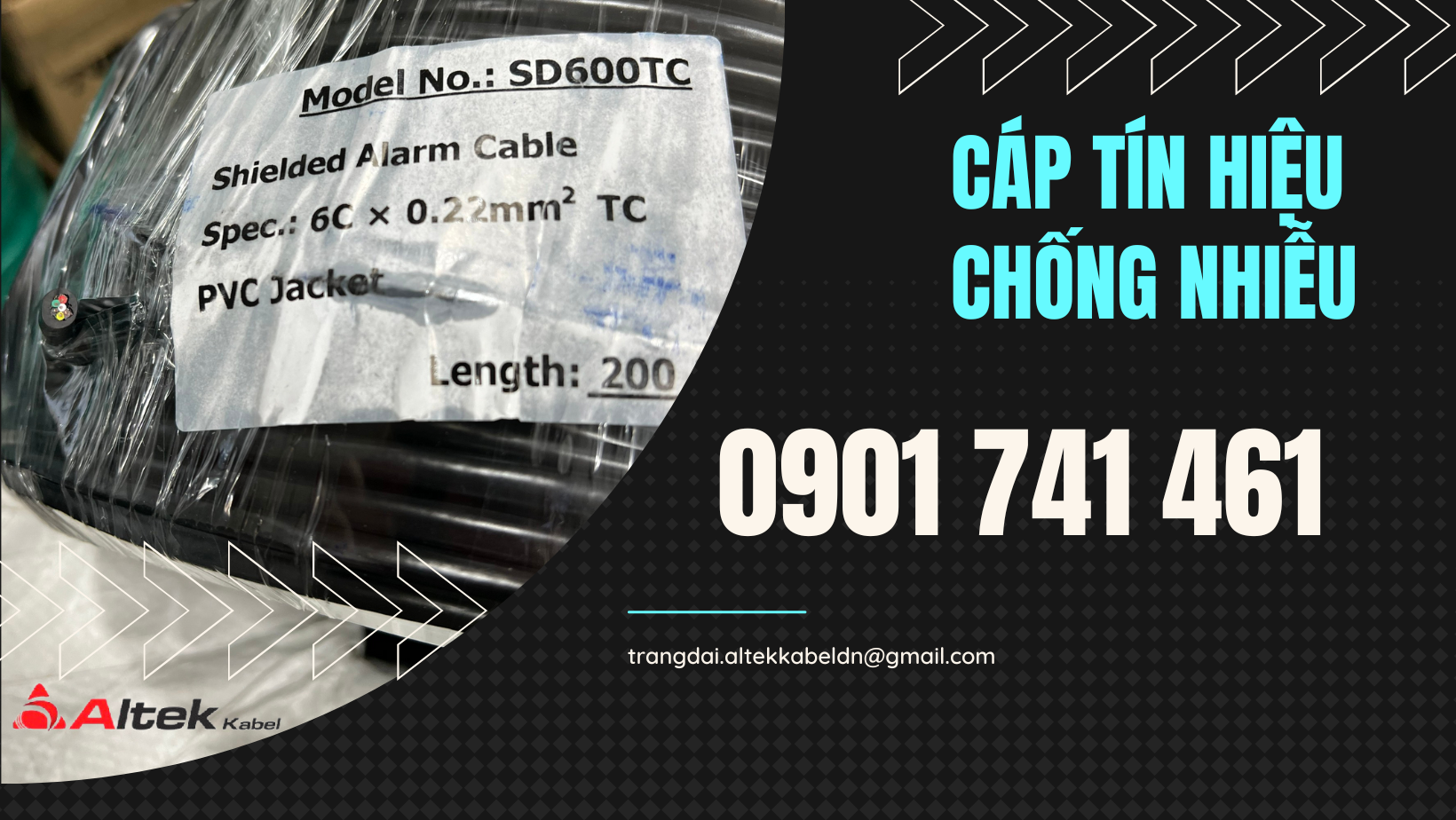 Cáp tín hiệu chống nhiễu 0.22mm2 hàng nhập khẩu tiêu chuẩn Đức