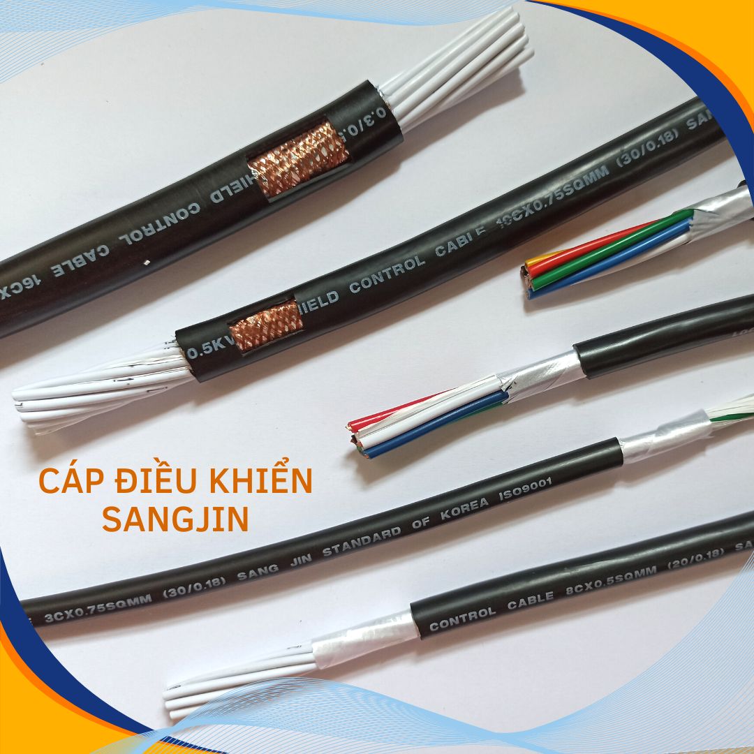 Cáp điều khiển SANGJIN tiêu chuẩn Hàn Quốc ISO 9001